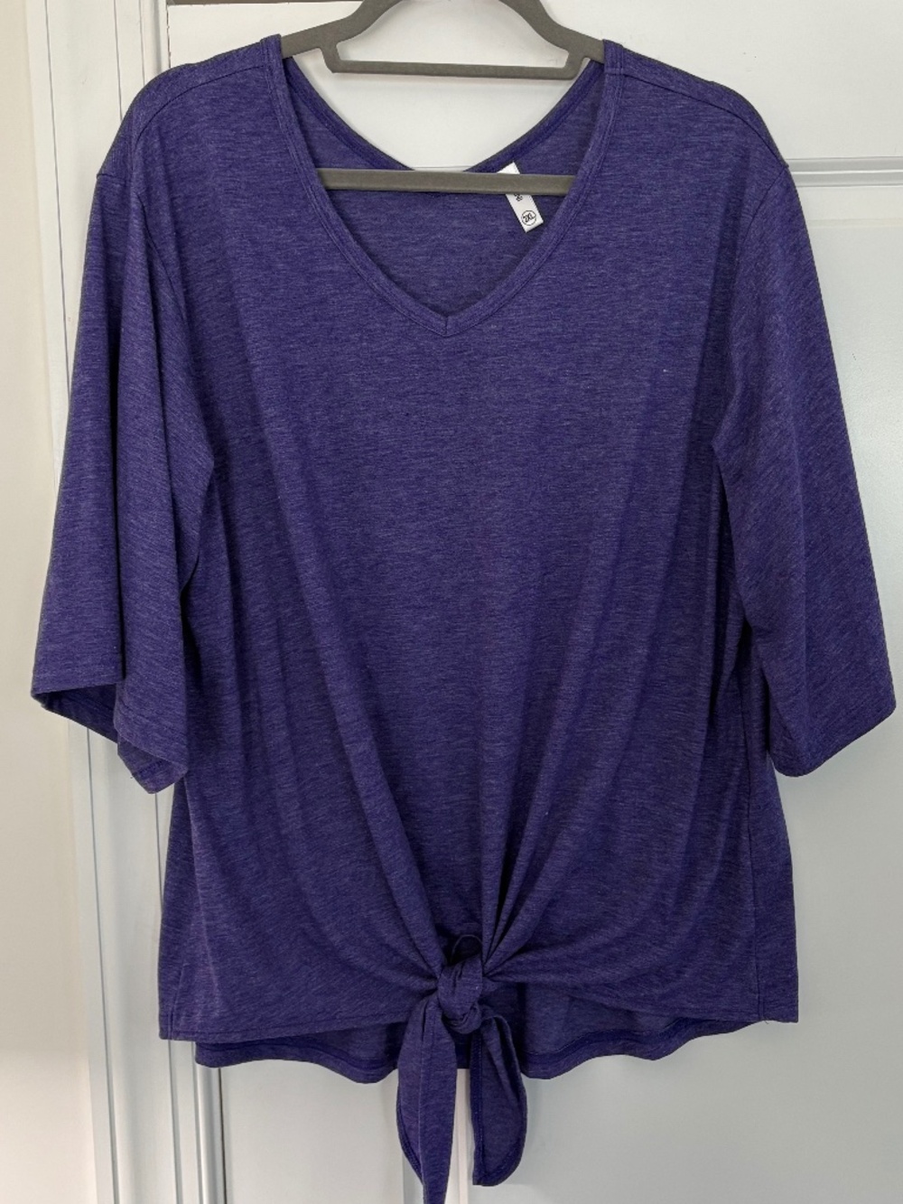 NEW Purple V-Neck Tie-Waist T-Shirt